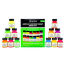 White Smoke Angelus Leather Paint Neon Colours Kit, 12 Pack Leather Paints