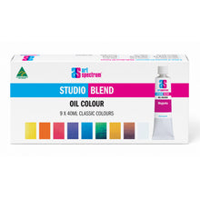White Smoke AS Studio Blend Oil Colours, Assorted Colours, 9x40ml tubes Watercolour Paint