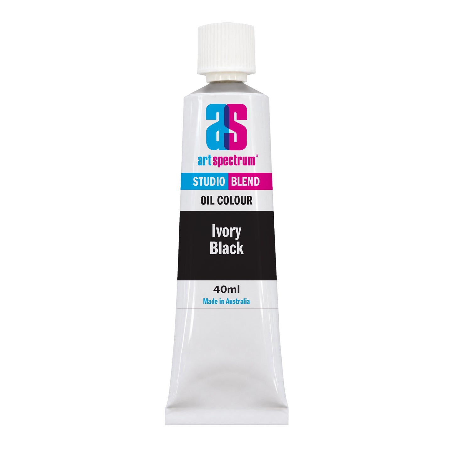 White Smoke AS Studio Blend Oil, 40ml, Ivory Black Oil Paint
