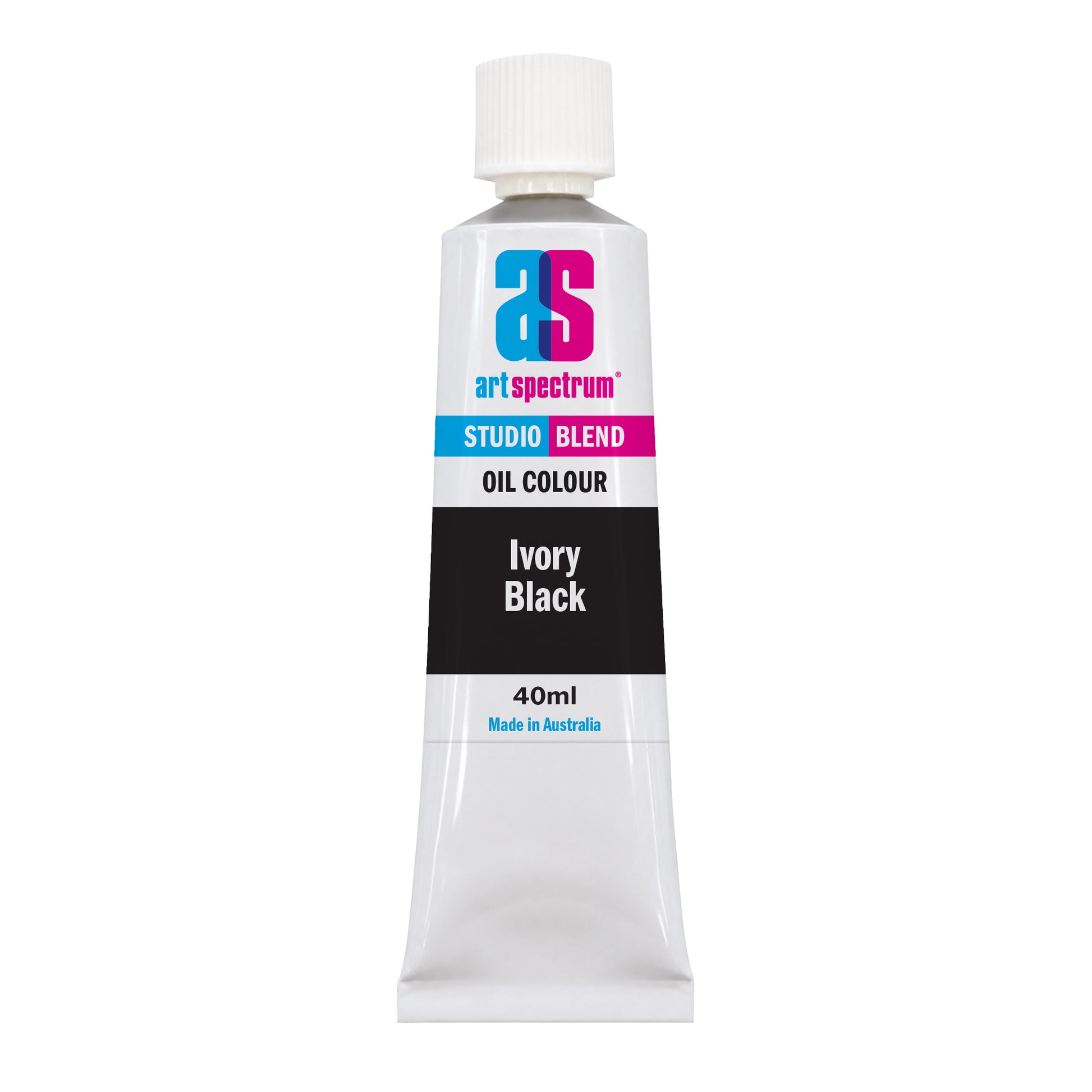 White Smoke AS Studio Blend Oil, 40ml, Ivory Black Oil Paint
