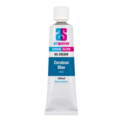 White Smoke AS Studio Blend Oil, 40ml, Cerulean Blue Hue Oil Paint