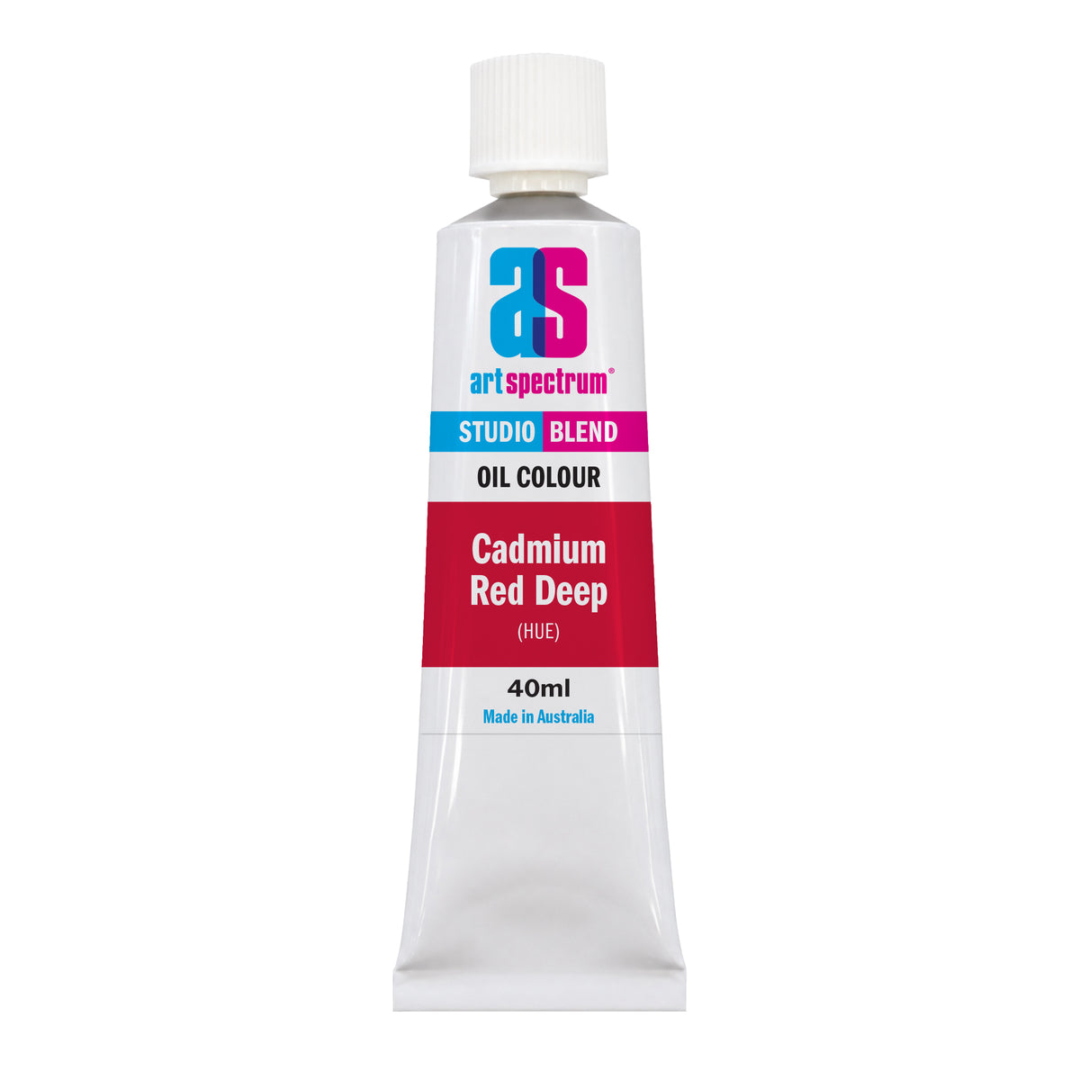 White Smoke AS Studio Blend Oil, 40ml, Cadmium Red Deep Hue Oil Paint