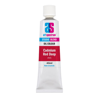 White Smoke AS Studio Blend Oil, 40ml, Cadmium Red Deep Hue Oil Paint