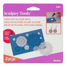 Lavender Sculpey Bakeable Silicone Mold, Mandala Resin Moulds