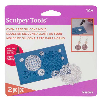 Lavender Sculpey Bakeable Silicone Mold, Mandala Resin Moulds