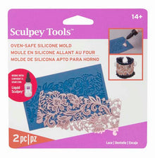Lavender Sculpey Bakeable Silicone Mold, Lace Resin Moulds
