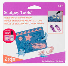 Lavender Sculpey Bakeable Silicone Mold, Sea Life Resin Moulds