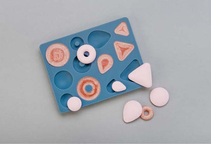 Gray Sculpey Bakeable Flexible Push Mold, Cabochon Shapes Resin Moulds