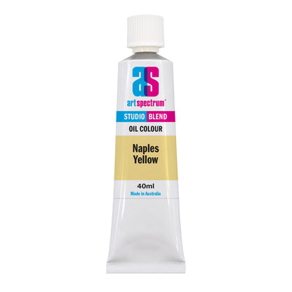 White Smoke AS Studio Blend Oil, 40ml, Naples Yellow Oil Paint