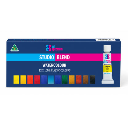 Midnight Blue AS Studio Blend Watercolour, Assorted Colours, 12x10ml tubes Watercolour Paint