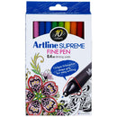 Lavender Artline Supreme Fineline Pen  0.4mm, Assorted Colours - 10 Pack Fineliner Pens