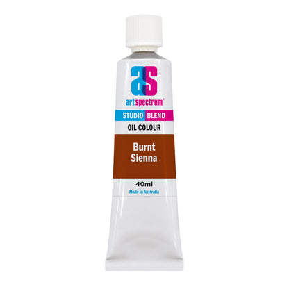 White Smoke AS Studio Blend Oil, 40ml, Burnt Sienna Oil Paint