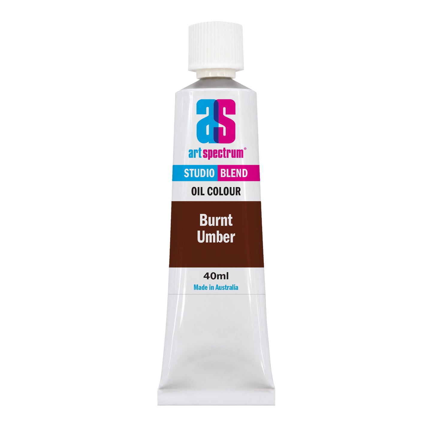 White Smoke AS Studio Blend Oil, 40ml, Burnt Umber Oil Paint