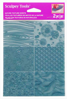 Cadet Blue Sculpey Texture Sheet, Nature, 2Pcs Modelling Tools & Accessories