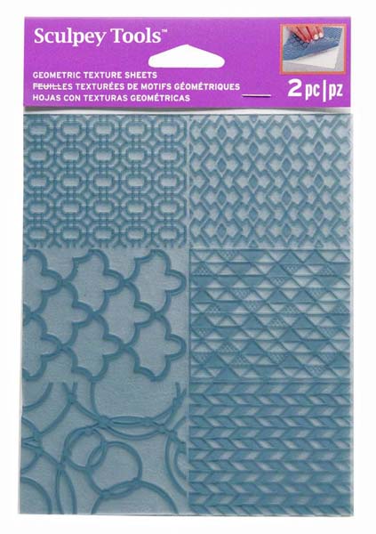 Cadet Blue Sculpey Texture Sheet, Geometric, 2Pcs Modelling Tools & Accessories