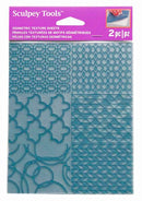 Cadet Blue Sculpey Texture Sheet, Geometric, 2Pcs Modelling Tools & Accessories