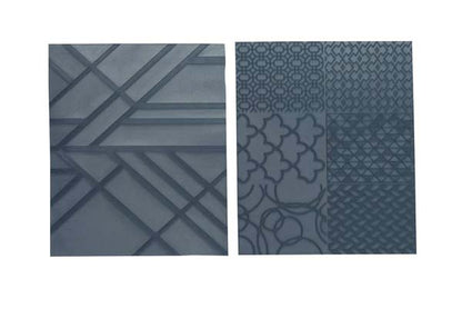 Dark Slate Gray Sculpey Texture Sheet, Geometric, 2Pcs Modelling Tools & Accessories