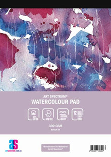 Dark Gray Art Spectrum 60% Cotton Watercolour Pad, A4 300gsm rough 12 sheet pads Watercolour Pads