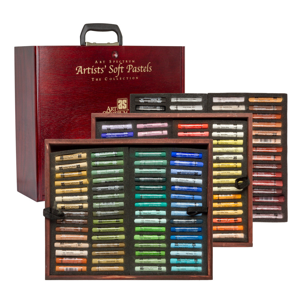 White Smoke Art Spectrum Deluxe Soft Pastels Collectors Chest, 154Pce Pastels & Crayons