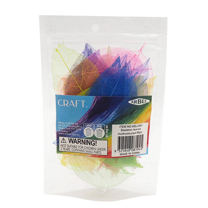 White Smoke Skeleton Leaves Multicoloured 80Pc Craft Basics