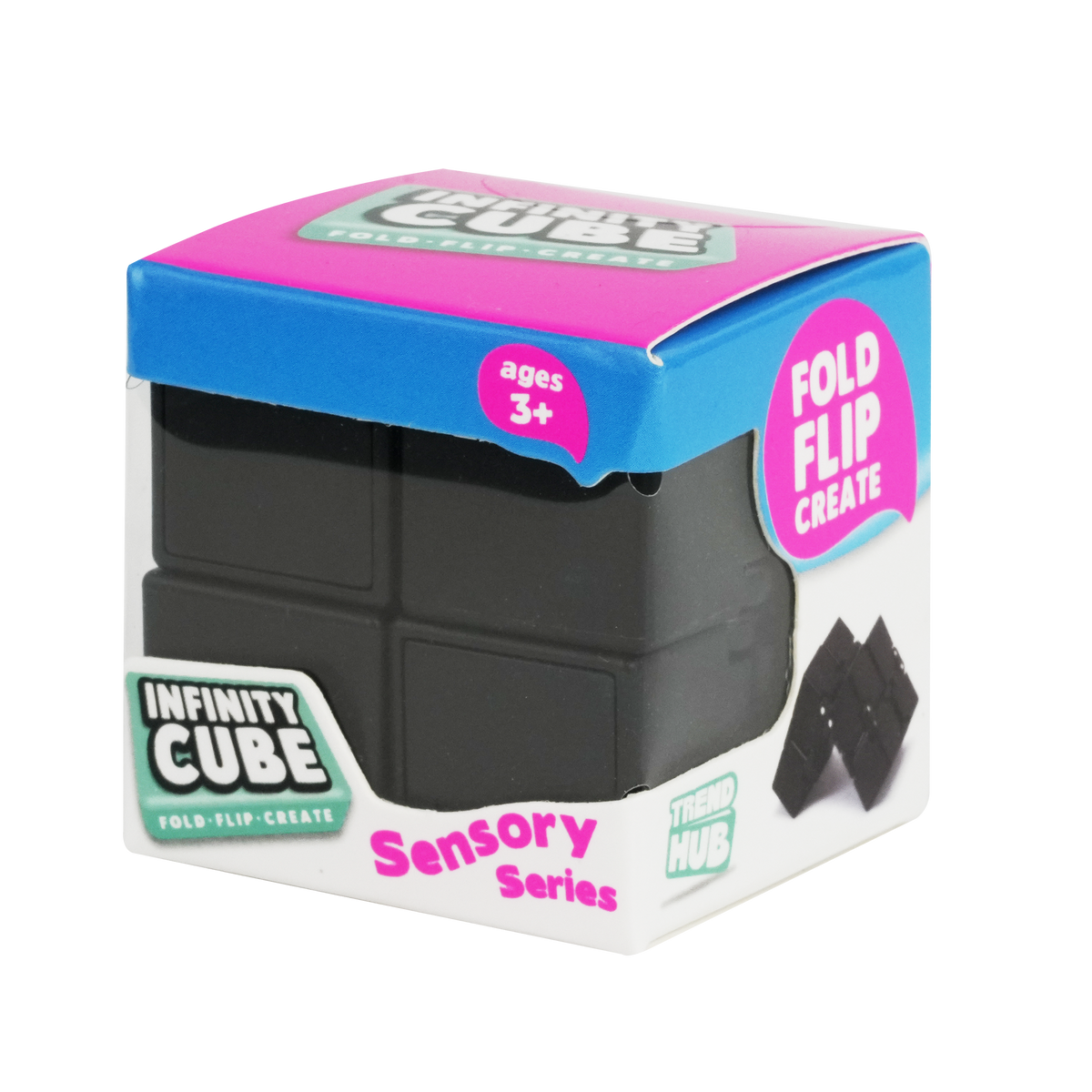 Dark Slate Gray Trend Hub 85g Infinity Cube Black Fidget Toys