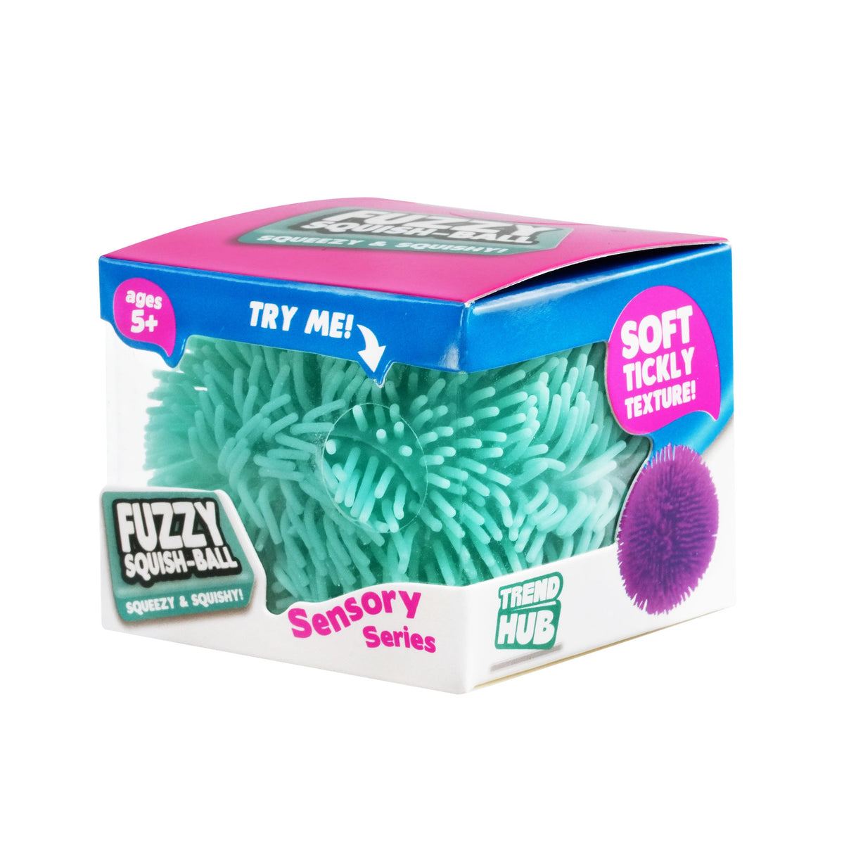 White Smoke Trend Hub Fuzzy Squish-Ball assorted Squishy & Squeeze