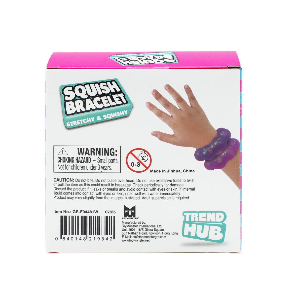 Lavender Trend Hub Squish Bracelet assorted Fidget Toys