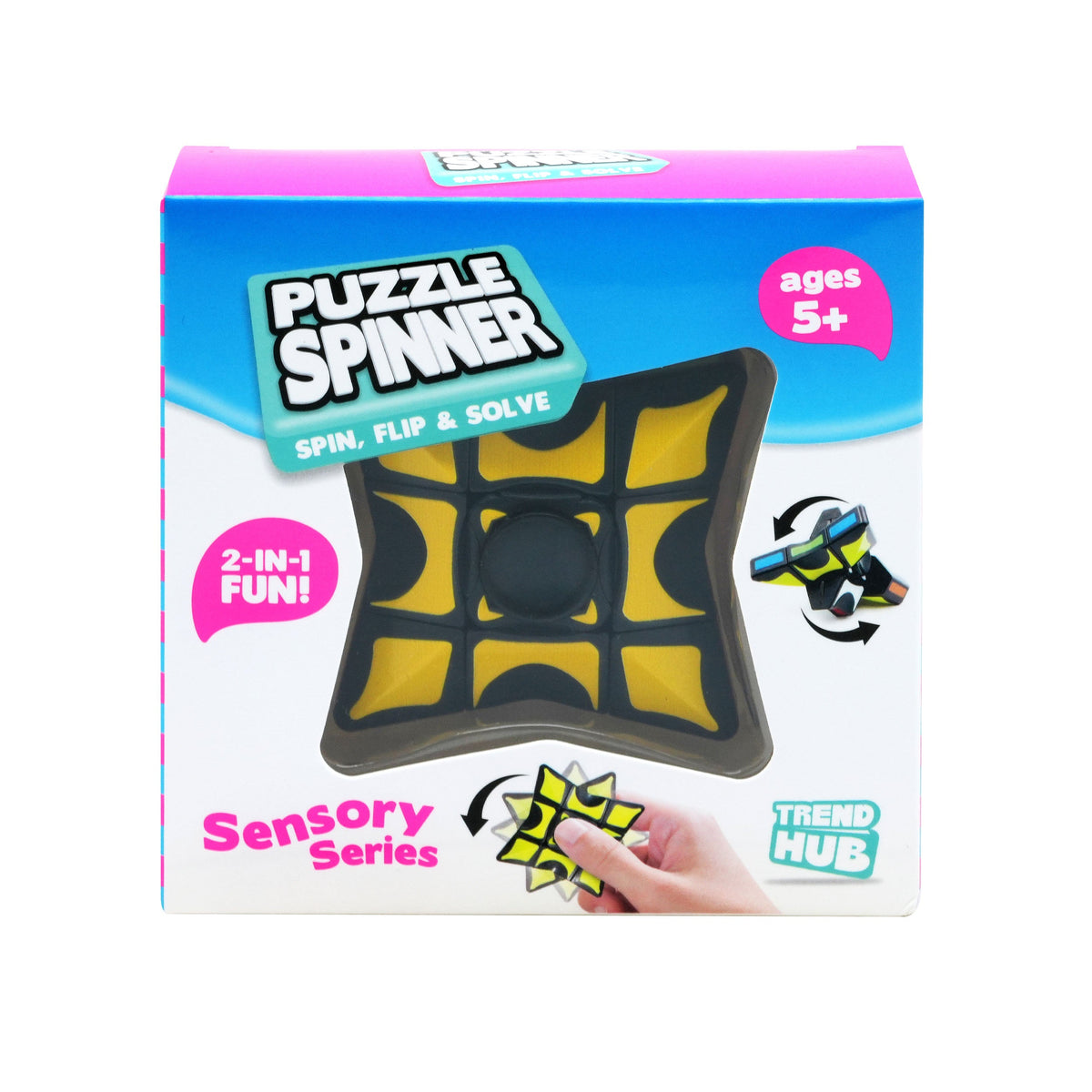 White Smoke Trend Hub Puzzle Fidget Spinner Fidget Toys