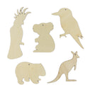 Wood Australian Animals Set 20 Pc