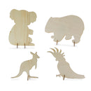 Wood Australian Animals Standing 8Pcs