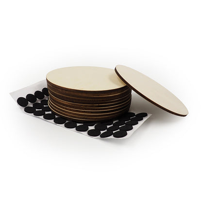 White Smoke Wood Coasters Kit 12Pc Kids Craft Basics