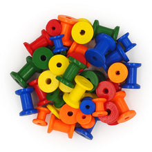 White Smoke Wood Reels Multi Asstd 50Pc Kids Craft Basics