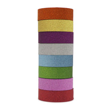 Arbee Washi Glitter Taspe, Assorted Colours, 8x  1.5cmx10M rolls