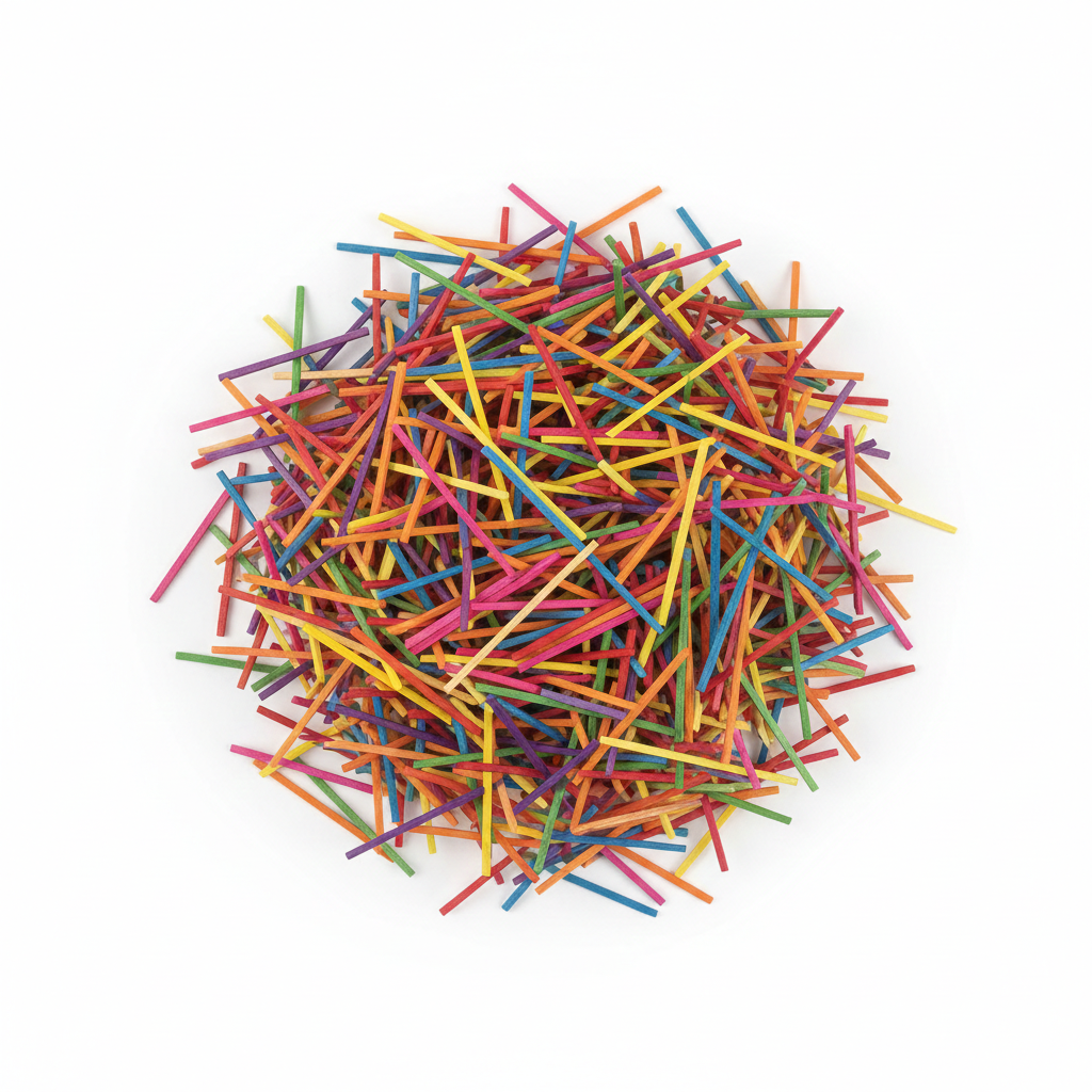White Smoke Wood Matchsticks Multi  3000Pc Kids Craft Basics