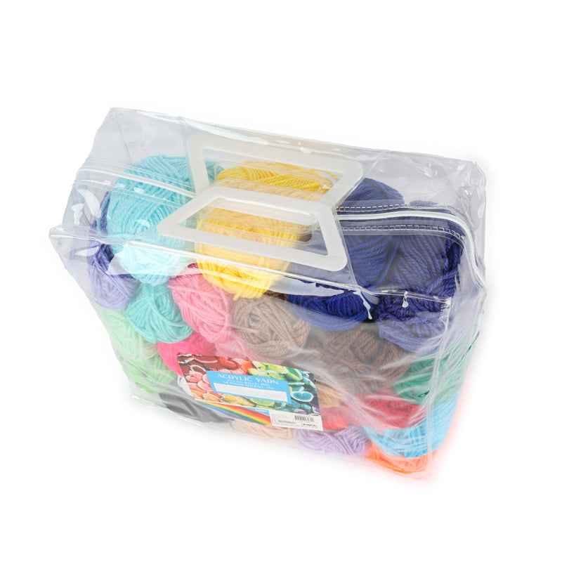 White Smoke Yarn 20G Acrylic Multi 24Pc Craft Basics
