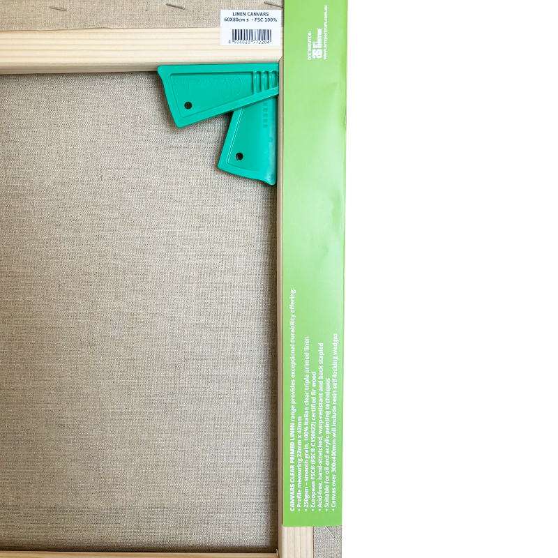 White Smoke Canvars - Maestro Linen  30X40cm (With Wedges) Profile 22 X 42mm Canvas