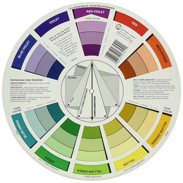 White Smoke TCWC Artists Colour Wheel, 23.5cm Painting Accessories