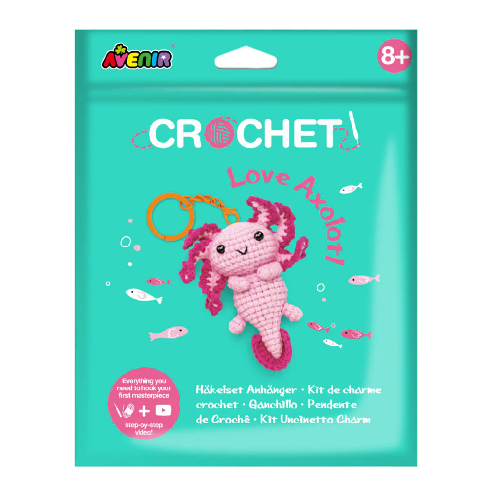Turquoise Avenir Crochet Keychain Love Axolotl Kids Activities