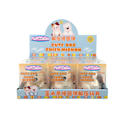 Black Fluffmellies Cute Dog Squishy & Squeeze