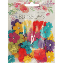 Light Gray Spring Blend Bright Flowers, 60Pcs Flowers