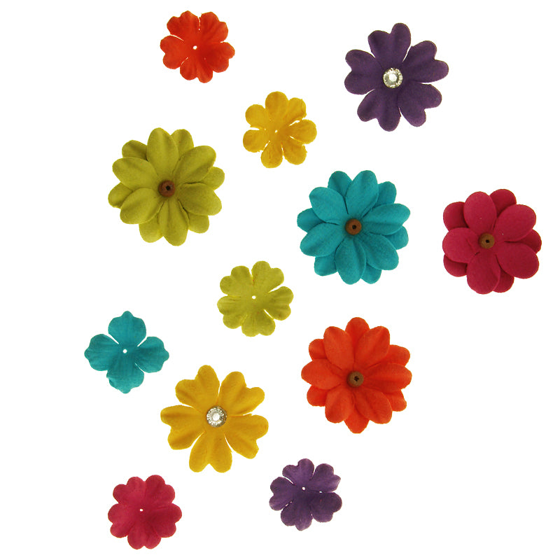 White Smoke Spring Blend Bright Flowers, 60Pcs Flowers