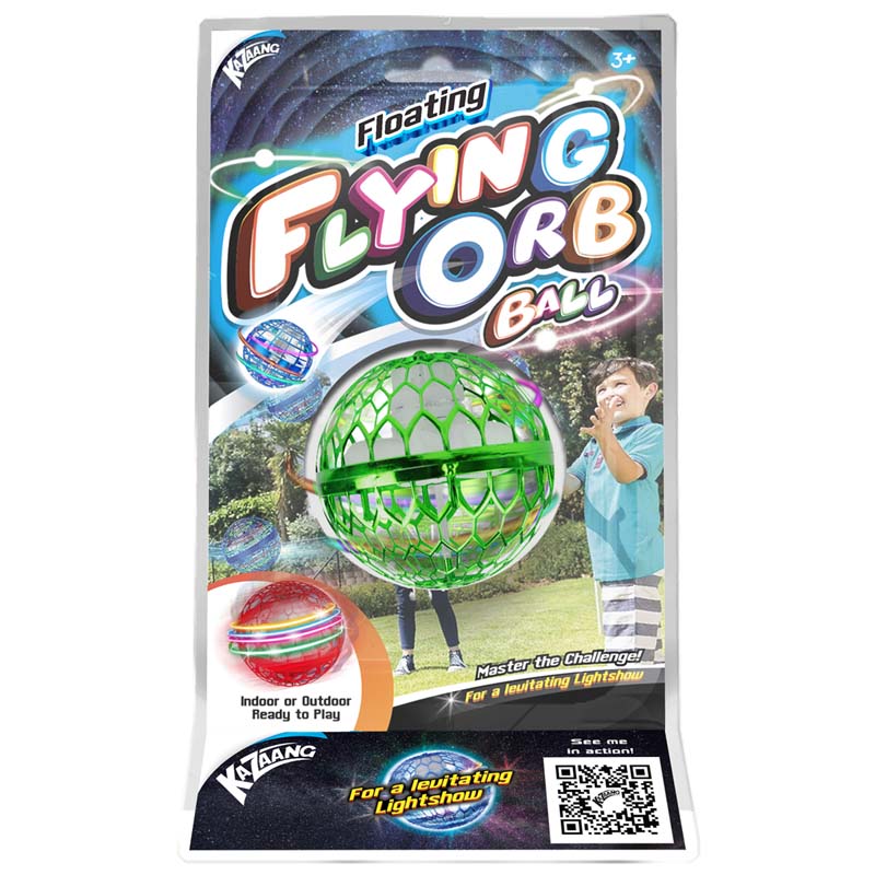 White Smoke Kazaang Flying Orb Ball - Green Fidget Toy