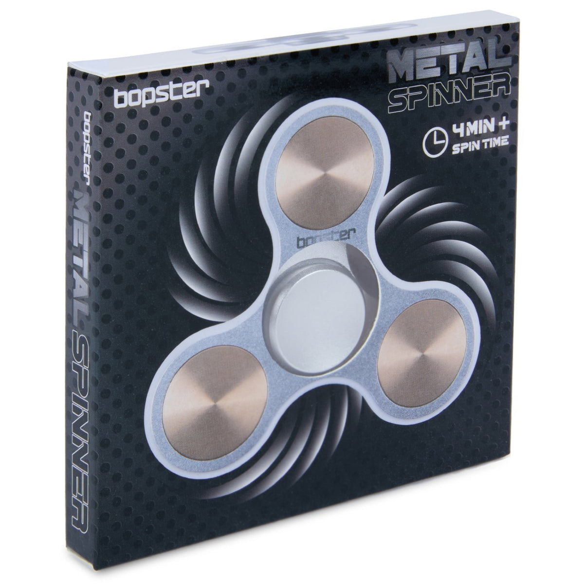White Smoke Bopster Metal Fidget Spinner Silver Fidget Toys