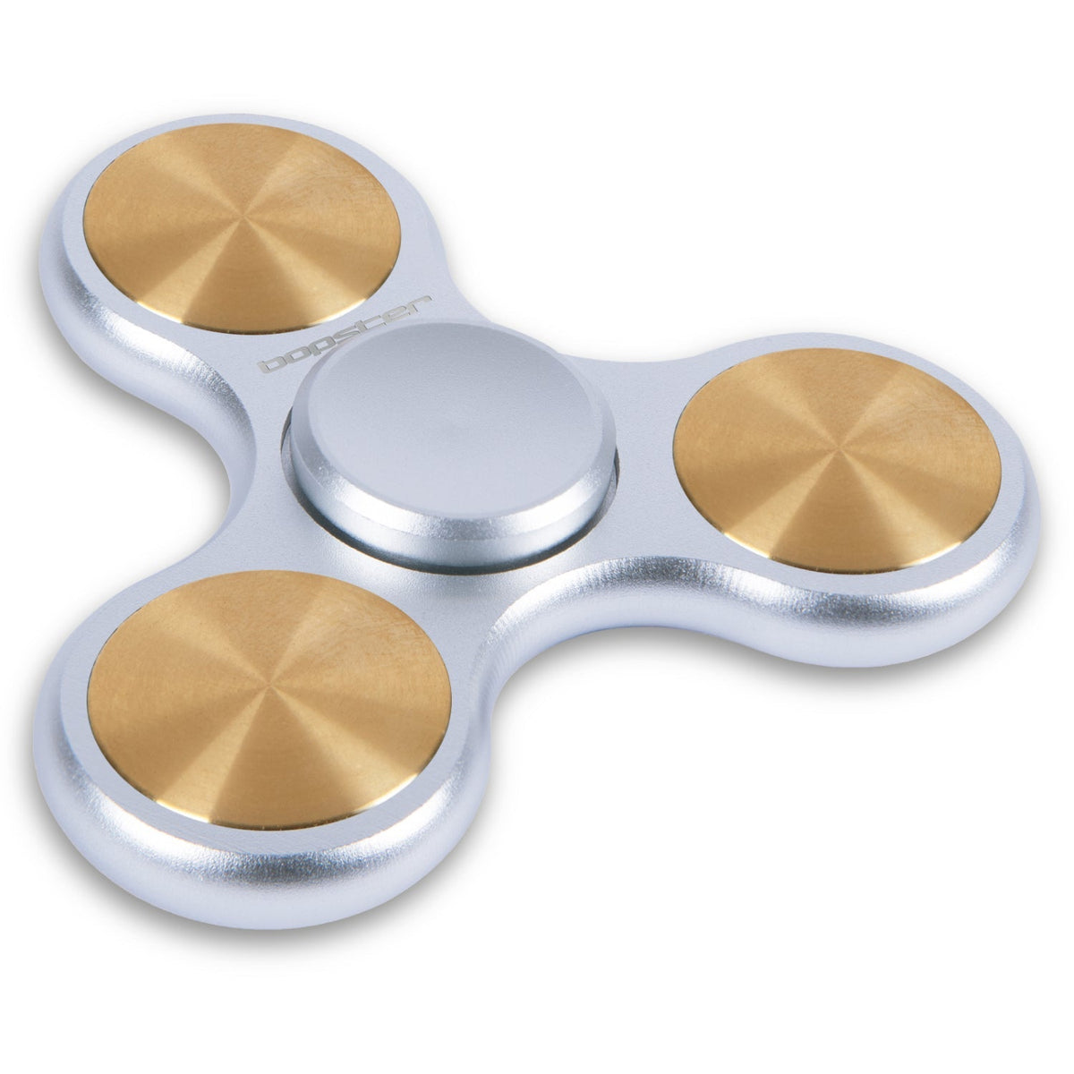 White Smoke Bopster Metal Fidget Spinner Silver Fidget Toys