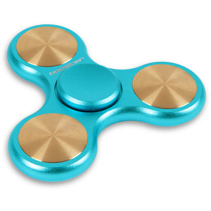White Smoke Bopster Metal Fidget Spinner Blue Fidget Toys