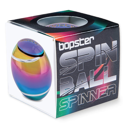 White Smoke Bopster Spin Ball Spinner Multicoloured Metallic Fidget Toys
