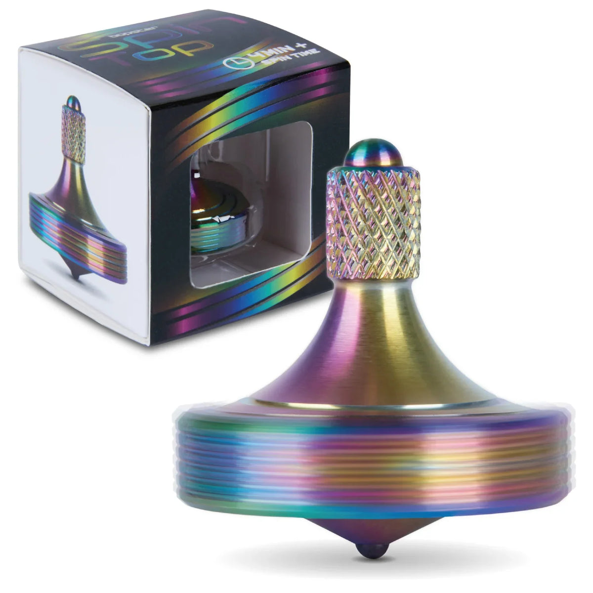 White Smoke Bopster Spin Top Spinner Fidget Toys