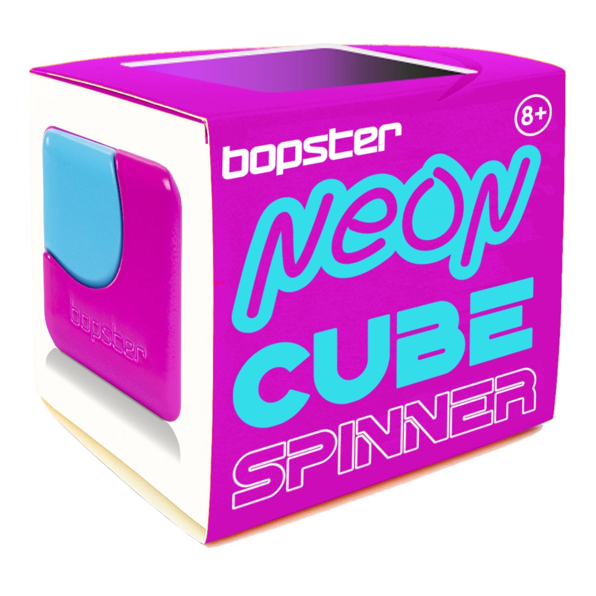 White Smoke Bopster Neon Fidget Cube Spinner Neon Purple Fidget Toys