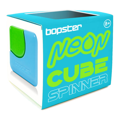 White Smoke Bopster Neon Fidget Cube Spinner Neon Blue Fidget Toys