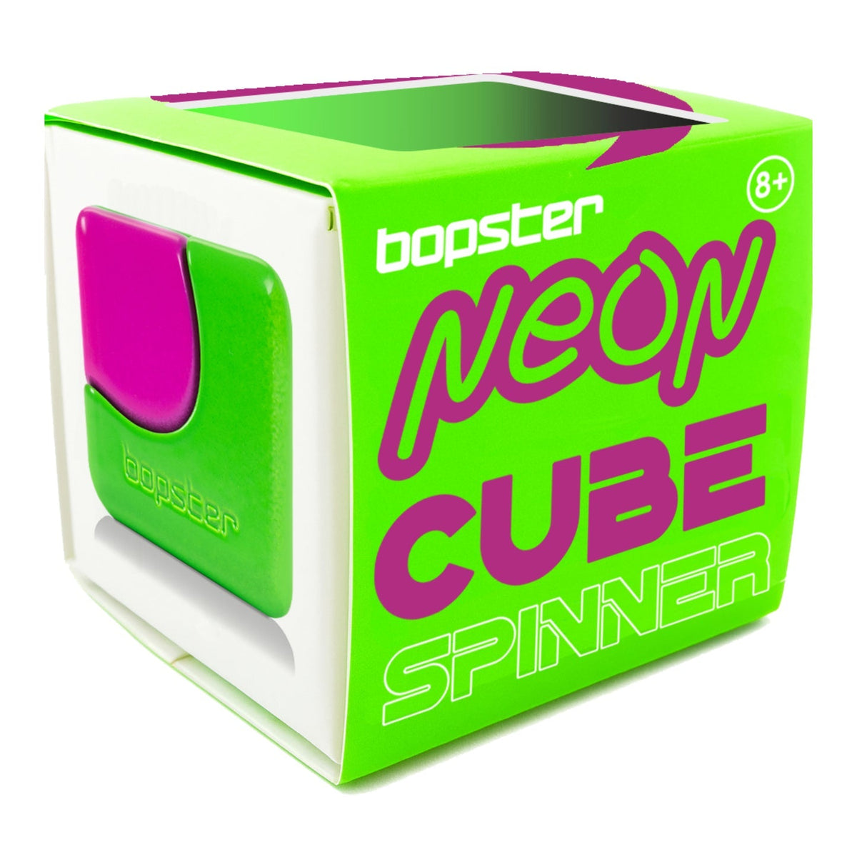 White Smoke Bopster Neon Fidget Cube Spinner Neon Green Fidget Toys